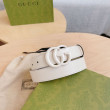 Cintura Gucci GG Marmont sottile 3cm 414516 Bianco Cintura Gucci GG Marmont sottile 3cm 414516 Bianco