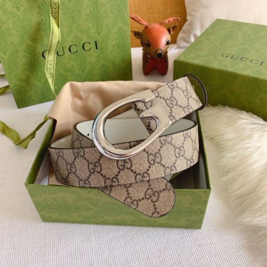 Pari all'originale replica Cintura reversibile Gucci GG Marmont 655566 Marrone