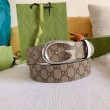 Pari all'originale replica Cintura reversibile Gucci GG Marmont 655566 Marrone