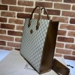 Dettagli perfetti Gucci Borsa media con Interlocking G 674155 Marrone