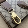 Dettagli perfetti Gucci Borsa media con Interlocking G 674155 Marrone