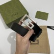 Alta gamma replica Gucci Cintura reversibile con fibbia G Square 626974 Nero Argento