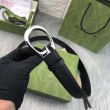 Qualità superiore replica Gucci Cintura sottile con fibbia G 655566 Nero
