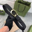 Qualità superiore replica Gucci Cintura sottile con fibbia G 655566 Nero