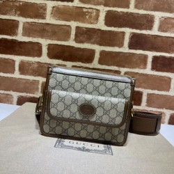 Imitazione Borsa Gucci Messenger con Interlocking G 674164 Marrone