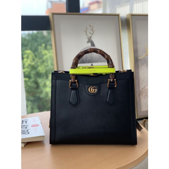 Imitazione Gucci Diana piccola Tote Bag 660195 Nero
