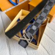 LV LV Initials 40MM Cintura reversibile Damier Graphite MP314V