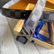 LV LV Initials 40MM Cintura reversibile Damier Graphite MP314V