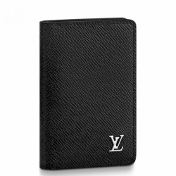 Pari all'originale replica di alta qualit&agrave; Louis Vuitton Pocket Organizer Taiga Pelle M30283