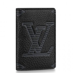 Dettagli perfetti Louis Vuitton Pocket Organizer Taurillon Shadow M80038