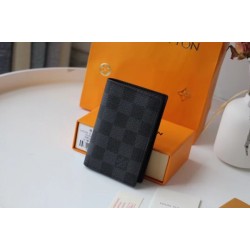 Pari all'originale replica Louis Vuitton Slender Pocket Organizer Damier Graphite N60256