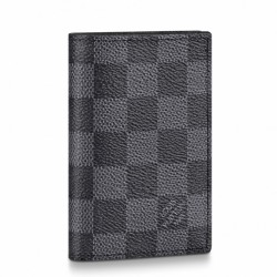 Pari all'originale replica Louis Vuitton Slender Pocket Organizer Damier Graphite N60256