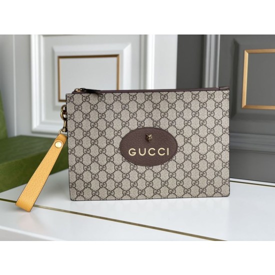 Pochette Gucci Neo Vintage GG Supreme 473956 Marrone