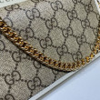 Portafoglio Gucci Horsebit 1955 con catena 621892 Marrone / Bianco Portafoglio Gucci Horsebit 1955 con catena 621892 Marrone / Bianco