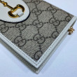 Portafoglio Gucci Horsebit 1955 con catena 621892 Marrone / Bianco Portafoglio Gucci Horsebit 1955 con catena 621892 Marrone / Bianco