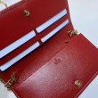 Portafoglio Gucci Horsebit 1955 con catena 621892 Rosso Portafoglio Gucci Horsebit 1955 con catena 621892 Rosso