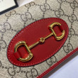 Portafoglio Gucci Horsebit 1955 con catena 621892 Rosso Portafoglio Gucci Horsebit 1955 con catena 621892 Rosso