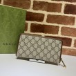Portafoglio Gucci Zip around con Interlocking G 673003 Marrone