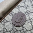 Portafoglio Gucci Zip around con Interlocking G 673003 Marrone