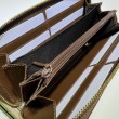 Portafoglio Gucci Zip around con Interlocking G 673003 Marrone
