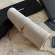 Qualità superiore replica YSL Saint Laurent Portafoglio Woc con catena a busta con monogramma nero