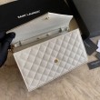 Qualità superiore replica YSL Saint Laurent Portafoglio Woc con catena a busta con monogramma nero
