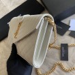 Qualità superiore replica YSL Saint Laurent Portafoglio Woc con catena a busta con monogramma nero