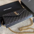 Qualità superiore replica YSL Saint Laurent Portafoglio Woc con catena a busta monogramma Bianco