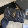 Qualità superiore replica YSL Saint Laurent Portafoglio Woc con catena a busta monogramma Bianco
