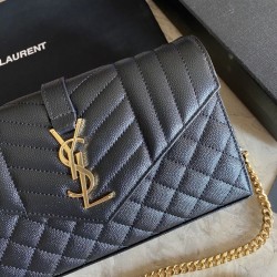 Qualità superiore replica YSL Saint Laurent Portafoglio Woc con catena a busta monogramma Bianco Qualità superiore replica YSL Saint Laurent Portafoglio Woc con catena a busta monogramma Bianco