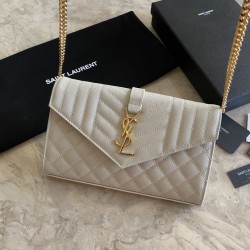 Qualità superiore replica YSL Saint Laurent Portafoglio Woc con catena a busta con monogramma nero Qualità superiore replica YSL Saint Laurent Portafoglio Woc con catena a busta con monogramma nero