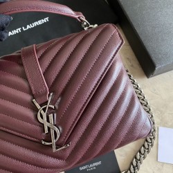 Dettagli perfetti YSL Saint Laurent Bora Pari all'originale replica a tracolla media con busta Kate Chain Mix Matelasse Maroon Dettagli perfetti YSL Saint Laurent Bora Pari all'originale replica a tracolla media con busta Kate Chain Mix Matelasse Maroon