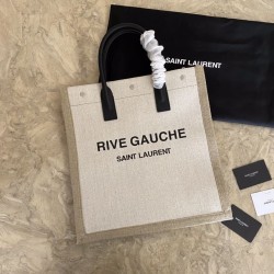 Borsa shopping YSL Saint Laurent rive gauche Bianco