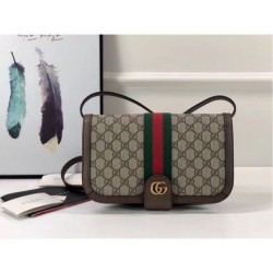 Replica Alta Qualità Ophidia GG messenger bag 548304 Caffè scuro