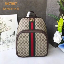 Replica Alta Qualità Imitazione Ophidia GG Zaino medio 547967 Caffè scuro