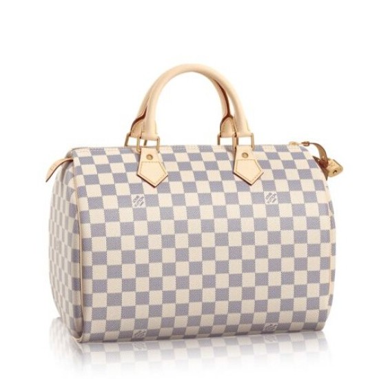 Scontate Borse Speedy 30 Damier Azur N41370