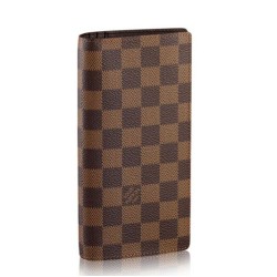 Qualità Specchio Qualità superiore replica Damier Ebene Canvas Brazza Portafoglio N60017 imitazioni perfette