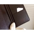Qualità superiore replica Damier Ebene Canvas Brazza Portafoglio N60017