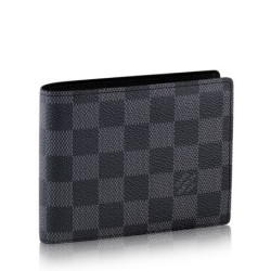 Qualità Specchio Qualità superiore replica Damier Graphite Tela Florin Portafoglio N63074 imitazioni perfette