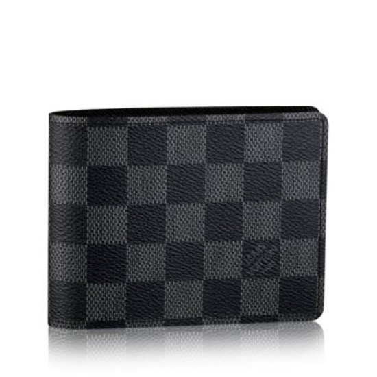 Qualità superiore replica Damier Graphite Tela multiplo N62663 Portafoglio