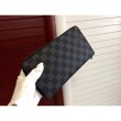 Alta gamma replica Damier Graphite Tela Zippy Organizer N63077