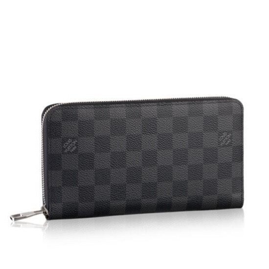 Alta gamma replica Damier Graphite Tela Zippy Organizer N63077