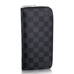 Qualità Specchio Qualità superiore replica Dettagli perfetti Zippy Portafoglio verticale N63095 Damier Graphite imitazioni perfette