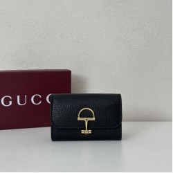 Replica qualità specchio Pari all'originale replica Porta carte Gucci Softbit 828148 Nero