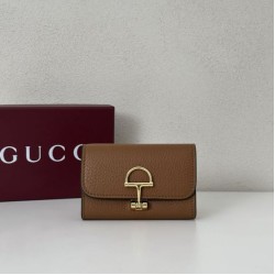 Replica qualità specchio Alta gamma replica Porta carte Gucci Softbit 828148 Marrone