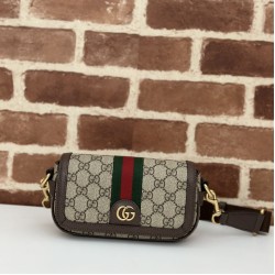 Replica qualità specchio Qualità superiore replica Borsa mini Gucci Ophidia 795466 marrone
