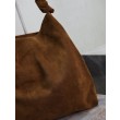 Borsa a tracolla Amalia YSL Saint Laurent scamosciata decorata marrone