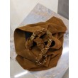 Borsa a tracolla Amalia YSL Saint Laurent scamosciata decorata marrone