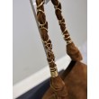 Borsa a tracolla Amalia YSL Saint Laurent scamosciata decorata marrone