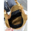 Borsa a tracolla Amalia YSL Saint Laurent scamosciata decorata marrone